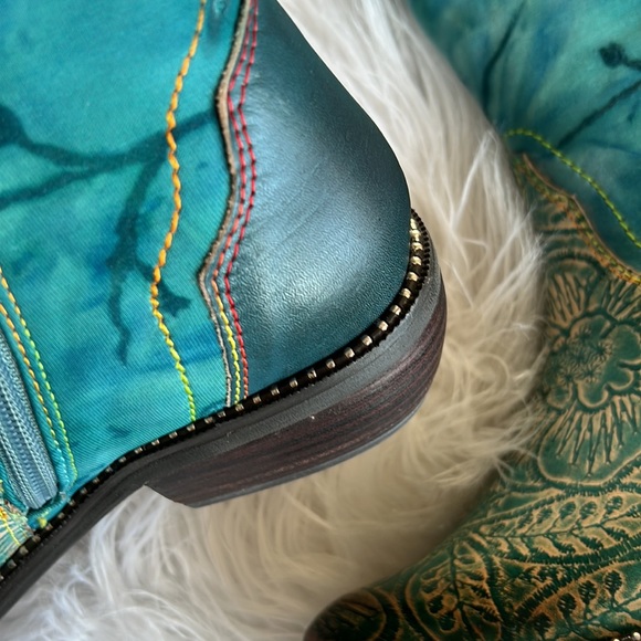 👗 Spring step L’Artise Laretilyn turquoise boot - Picture 6 of 9